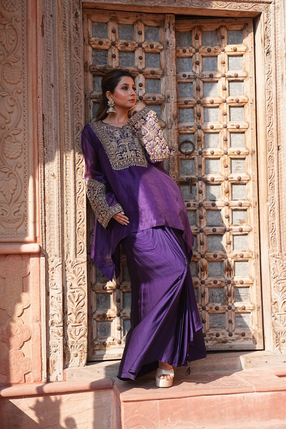 Riyasat Cowl Set by Bhawika Sachdeva - view 2