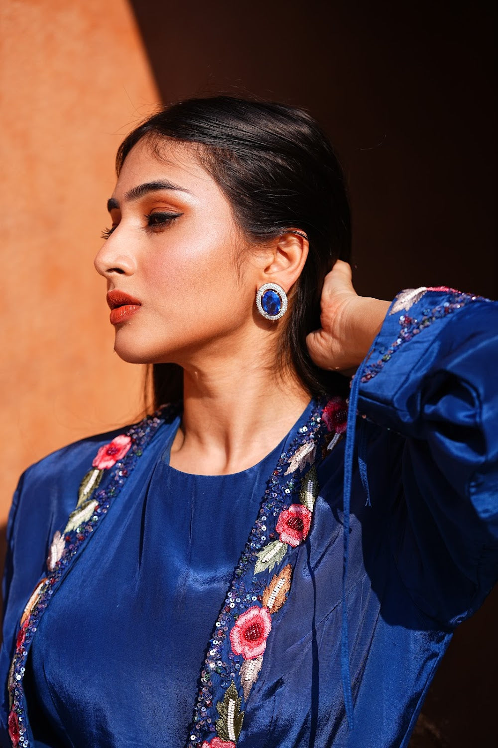 Blue Cape Jumpsuit - View 3