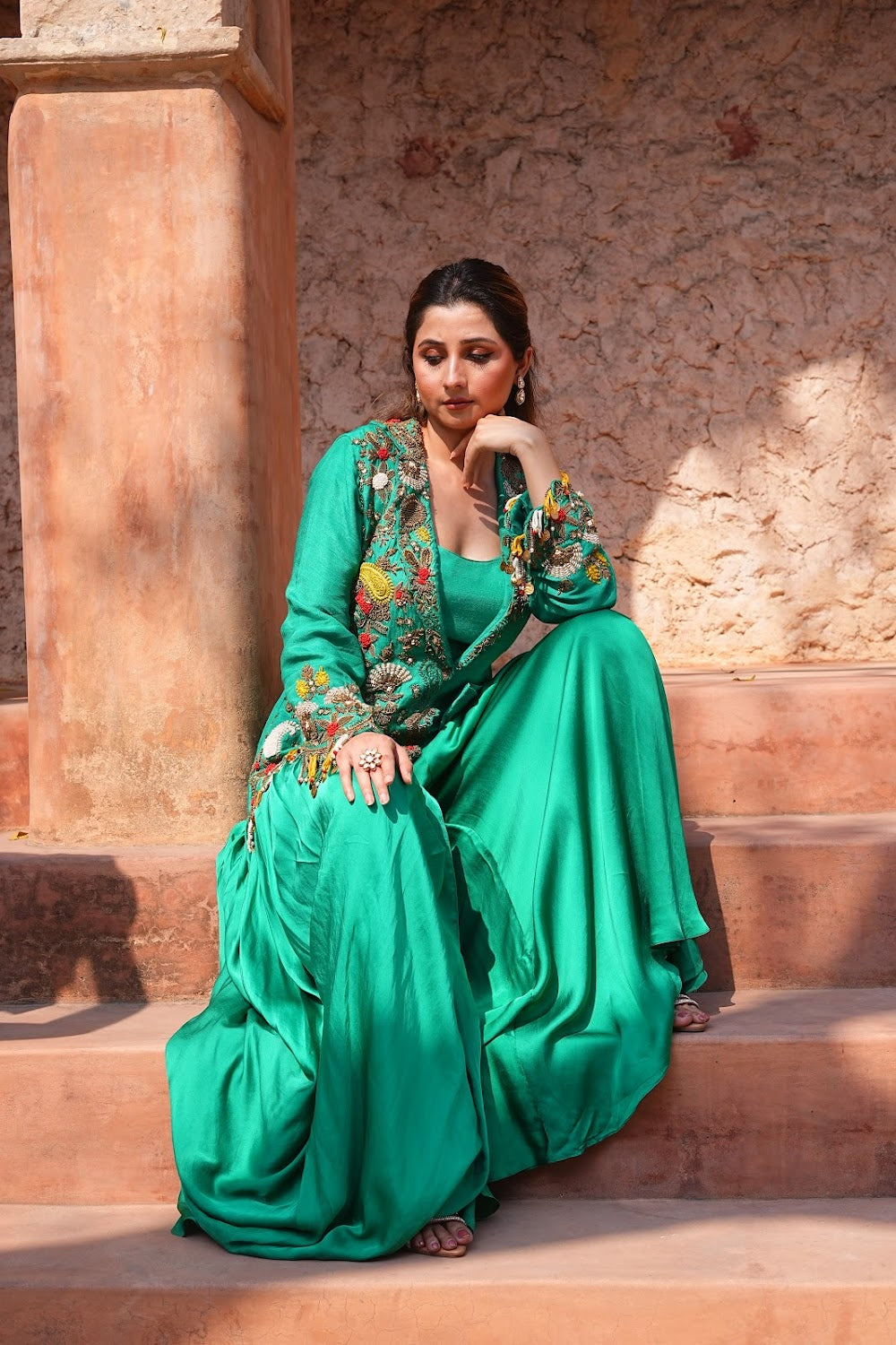 Meher Blazzer Drape Set by Bhawika Sachdeva - view 6