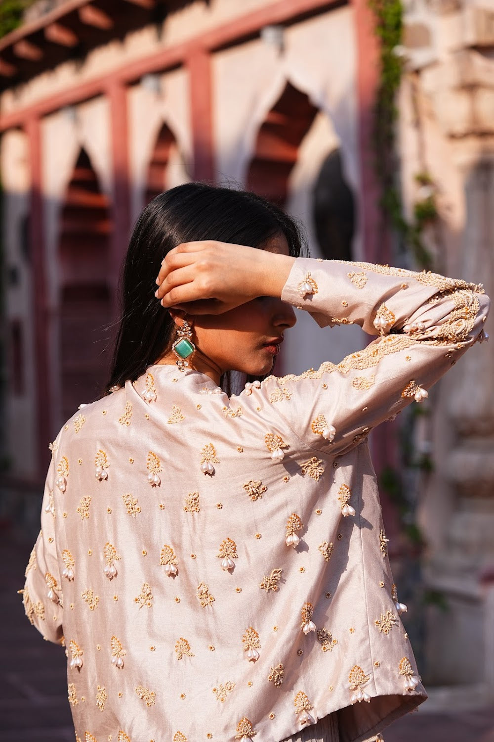 Ivory Indo Western Coord Set by Bhawika Sachdeva - view 4