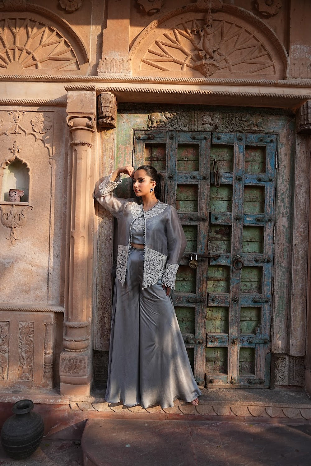 Silsila Grey Co-ord Set - View 4
