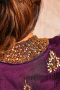 Deep Plum Cowl Set by Bhawika Sachdeva