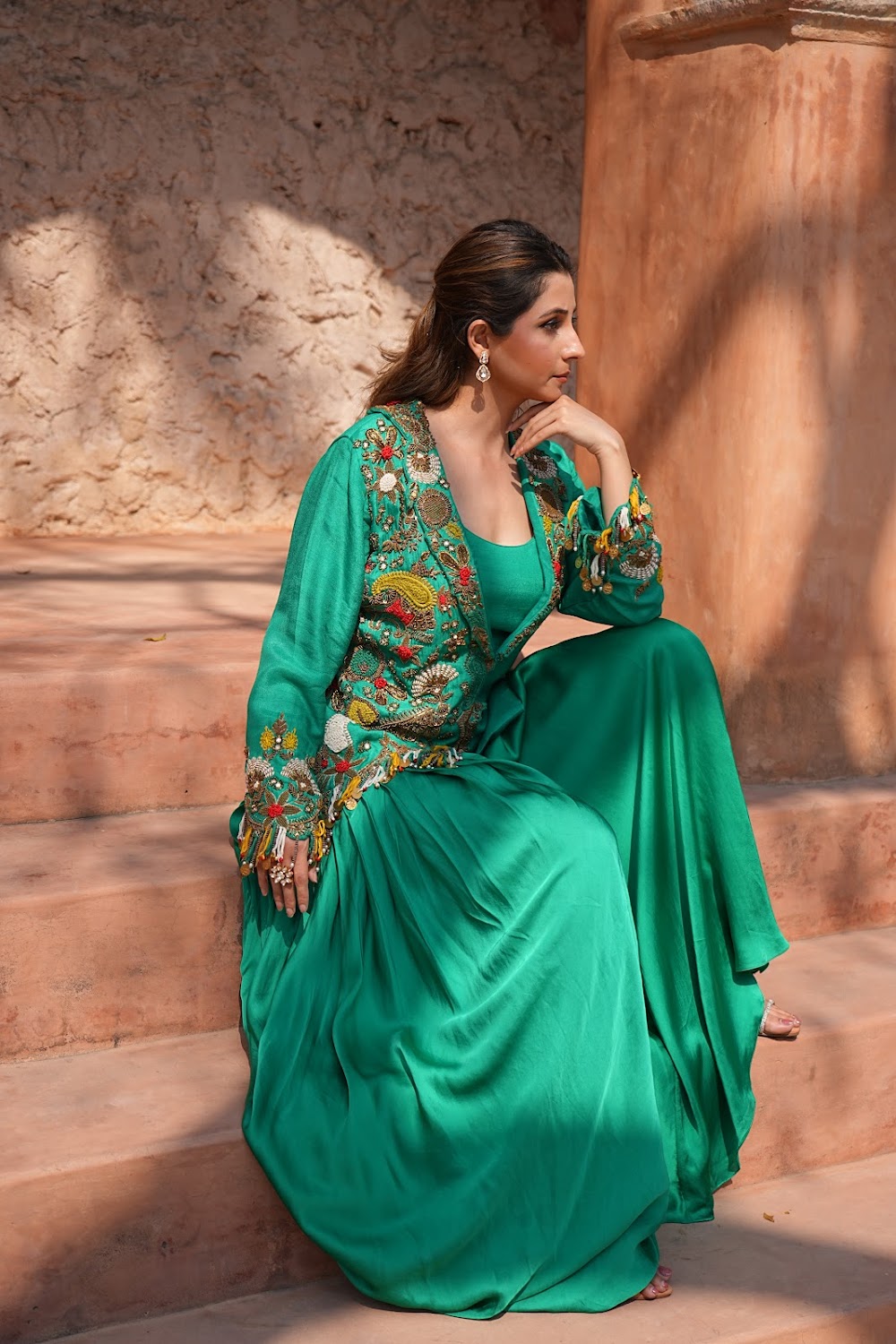 Meher Blazzer Drape Set by Bhawika Sachdeva - view 2
