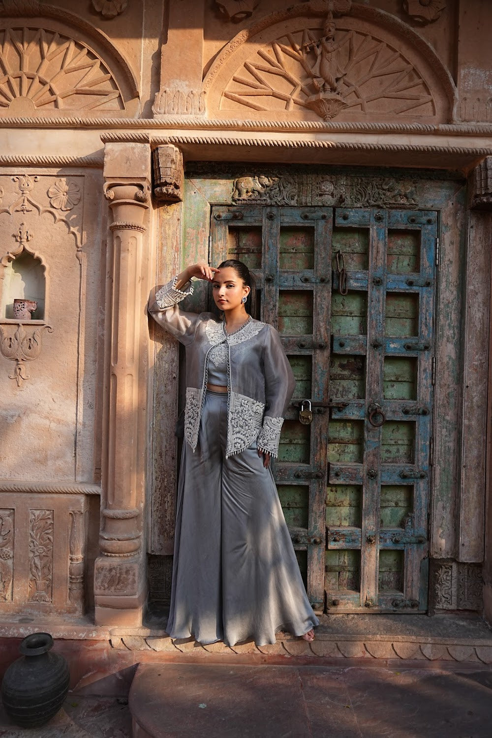 Silsila Grey Co-ord Set - View 2