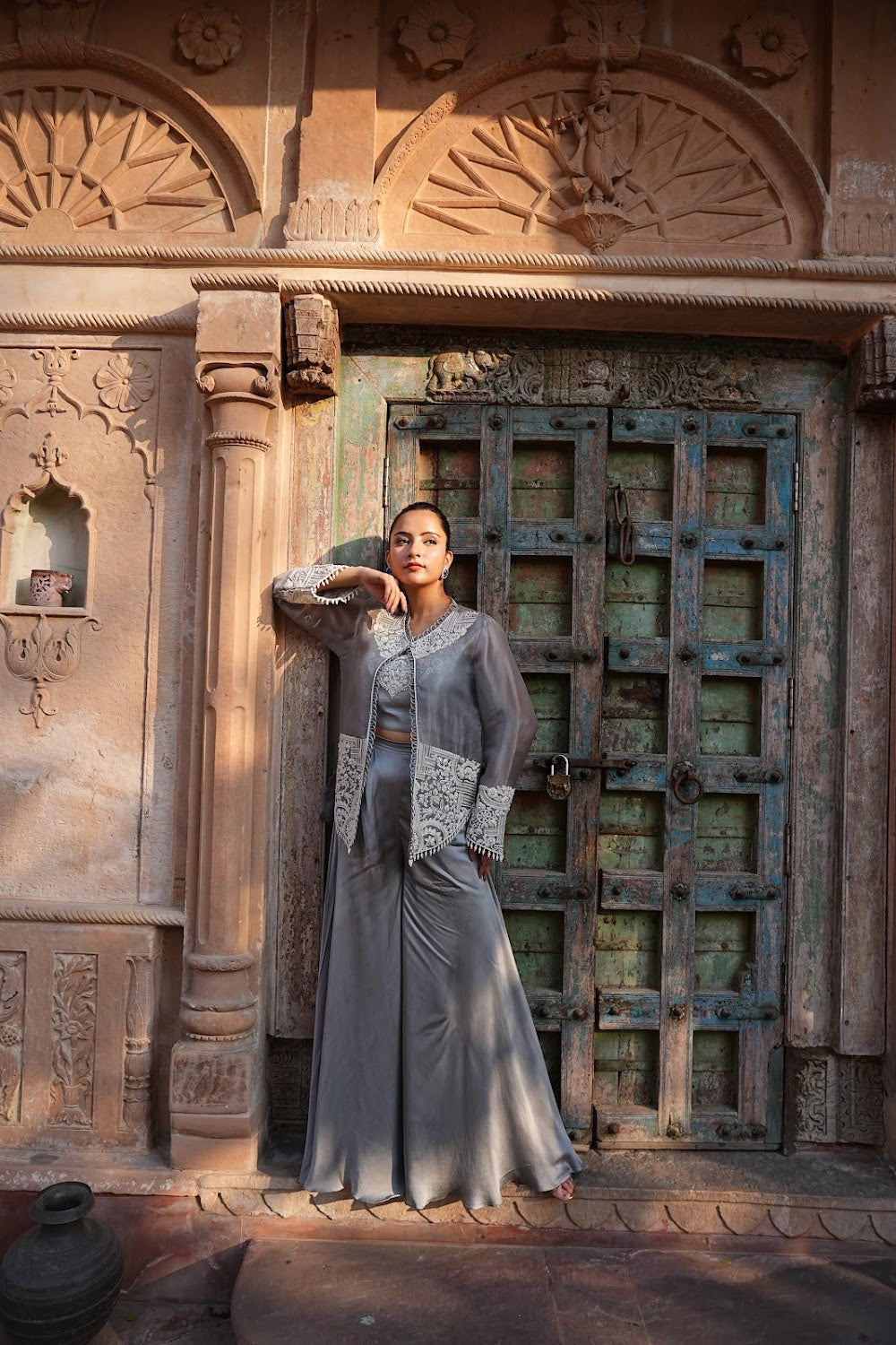 Silsila Grey Co-ord Set - View 6