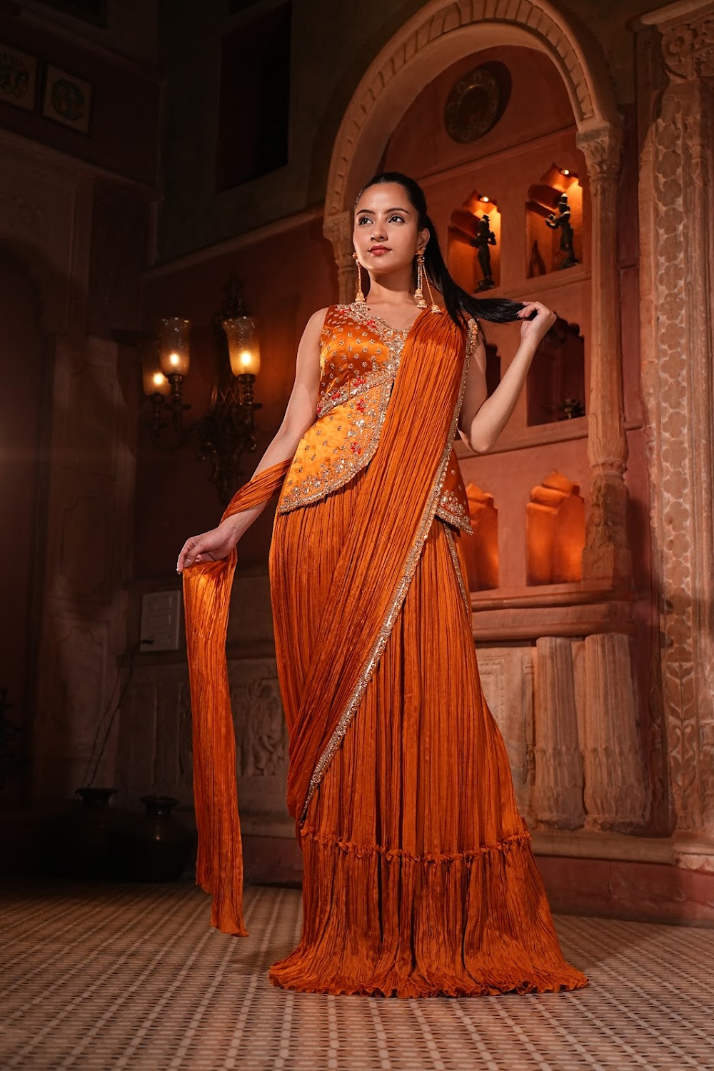 Dark Romance Saree