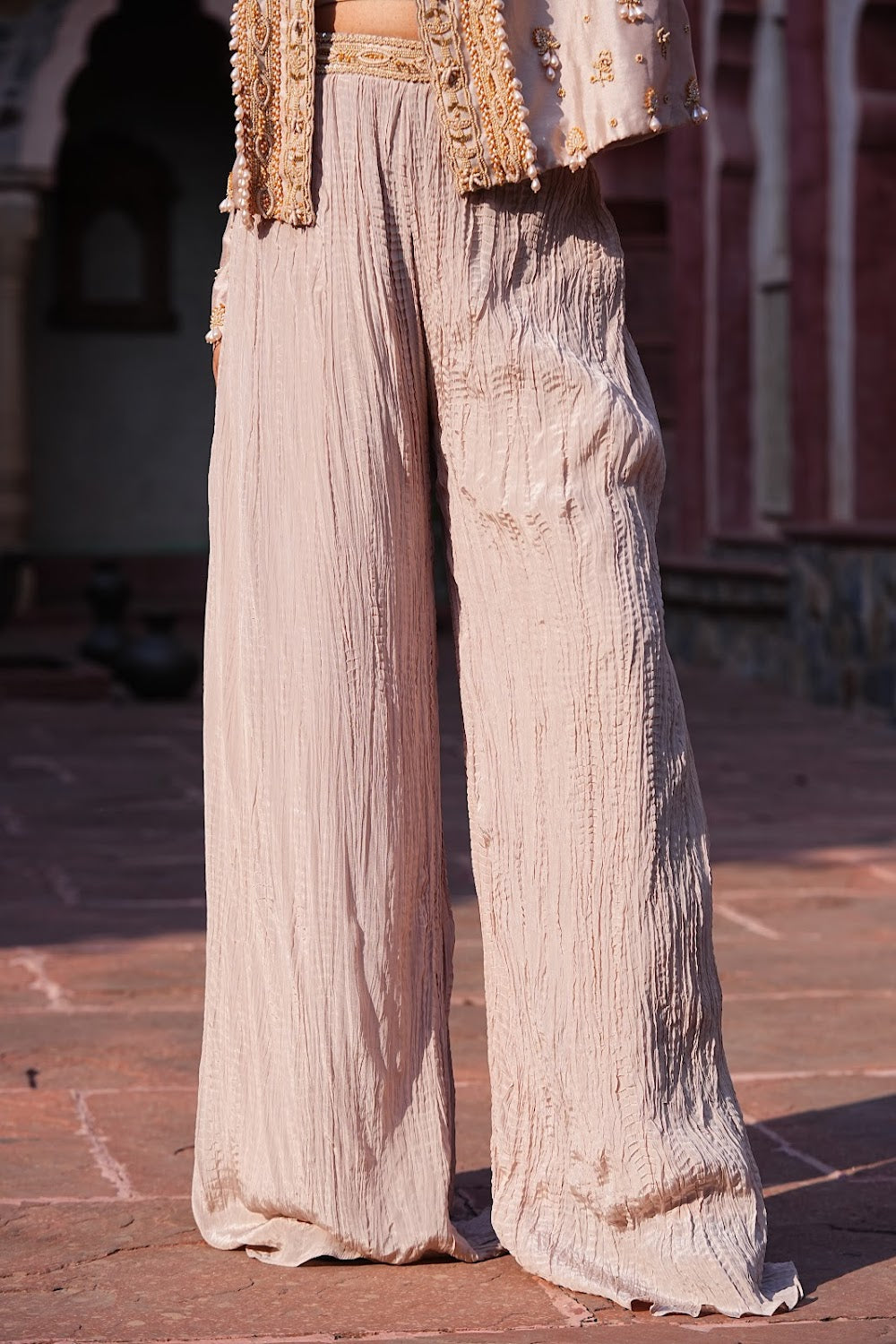 Ivory Indo Western Coord Set by Bhawika Sachdeva - view 6