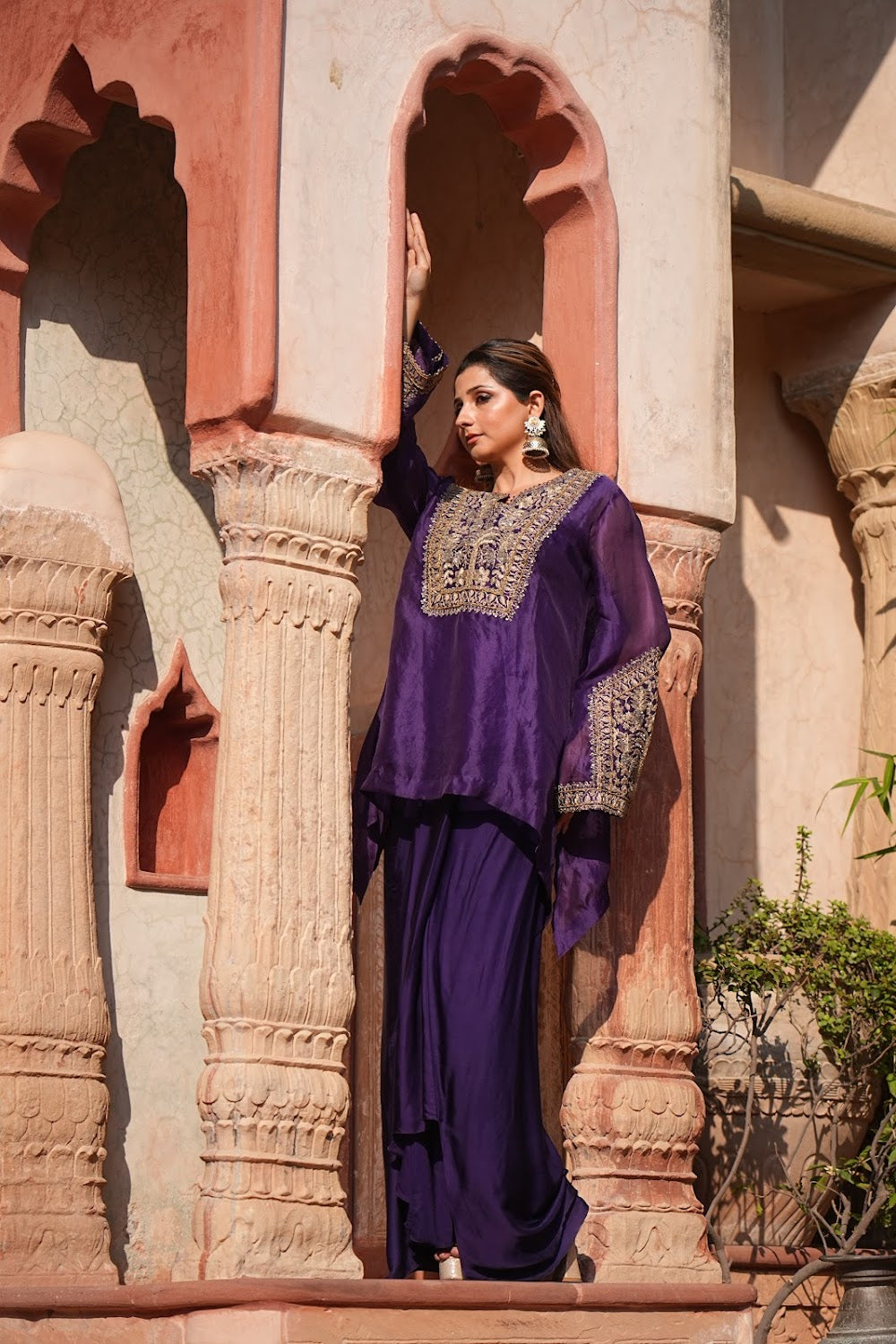 Riyasat Cowl Set by Bhawika Sachdeva - view 3