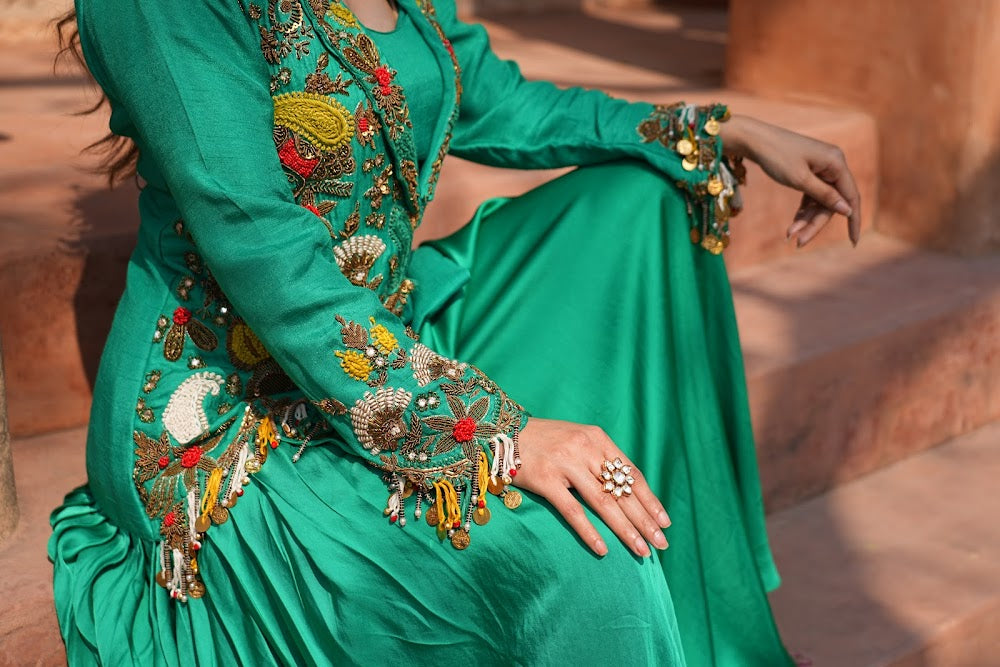 Meher Blazzer Drape Set by Bhawika Sachdeva - view 3