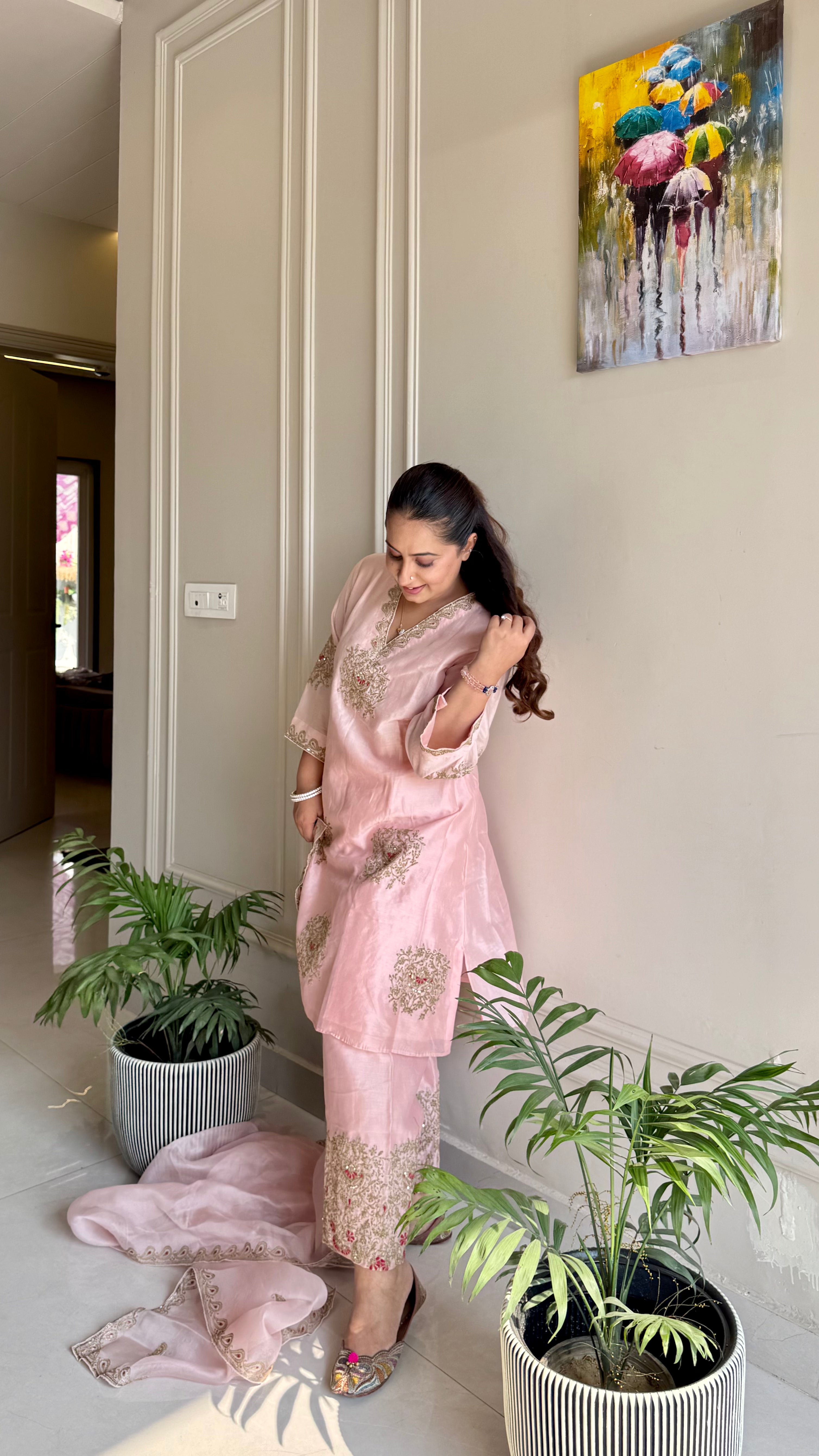 Summer Chanderi Co-ord Set