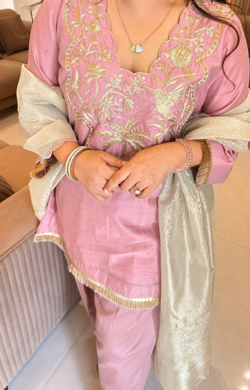 Gulnaar Dori Embroidered Set