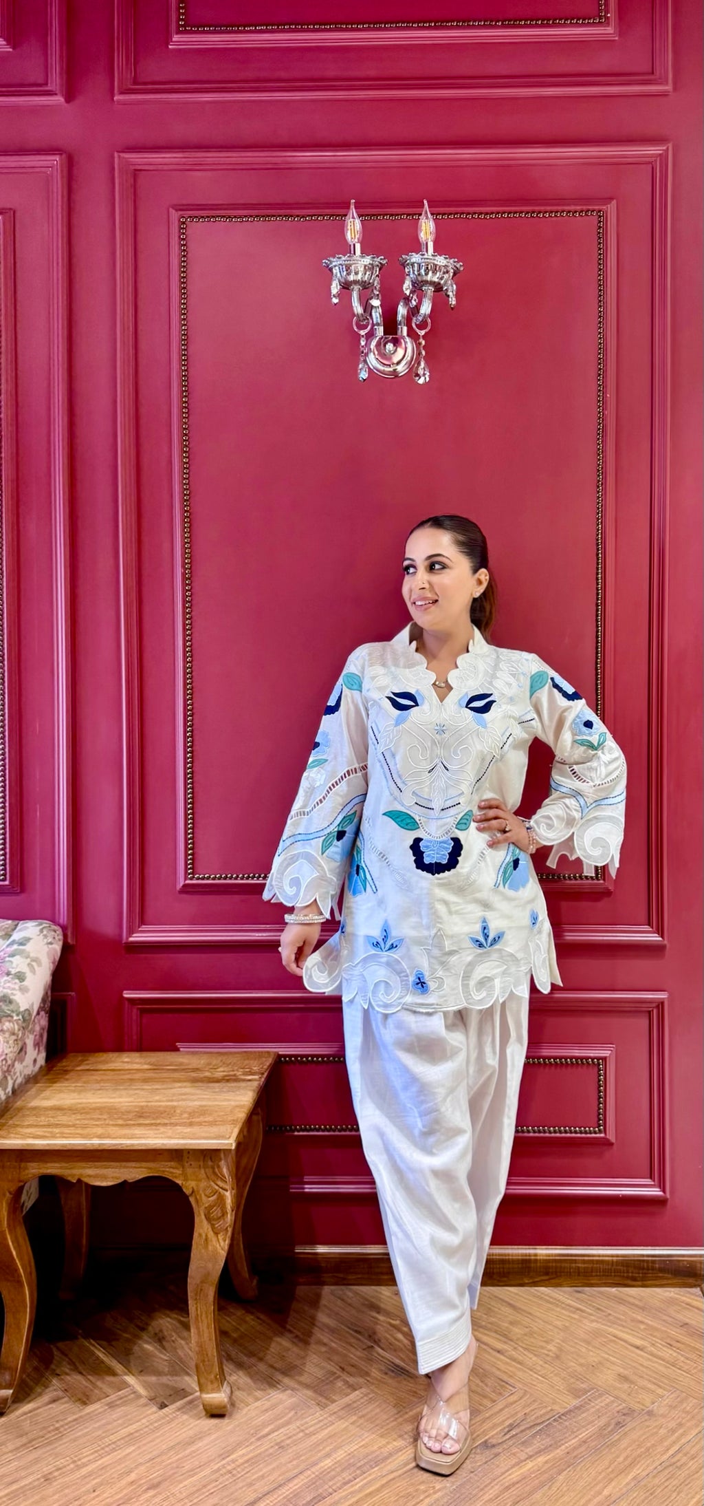 Noor Chanderi Appliqué Set