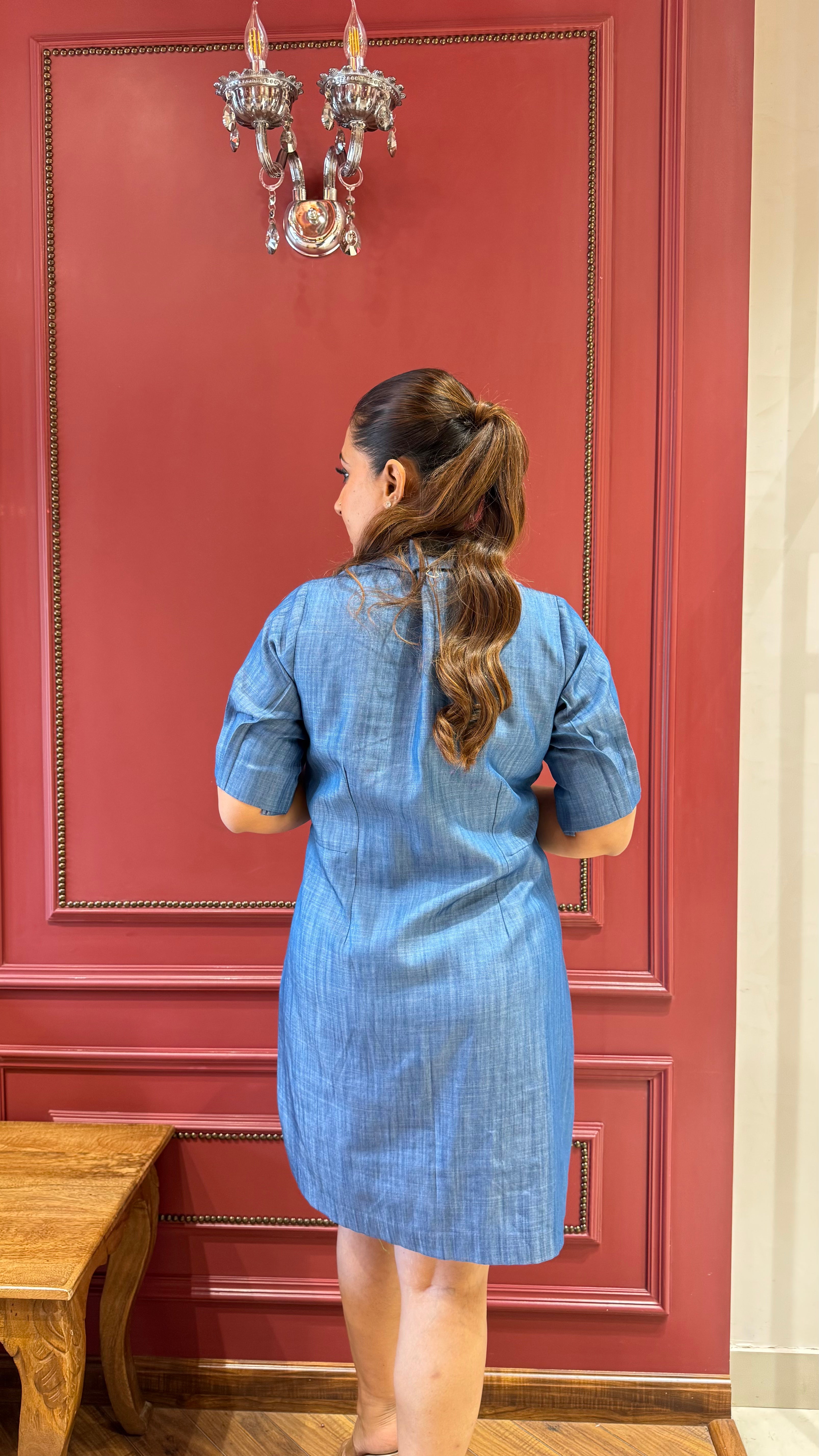 Boho Bloom Denim Dress