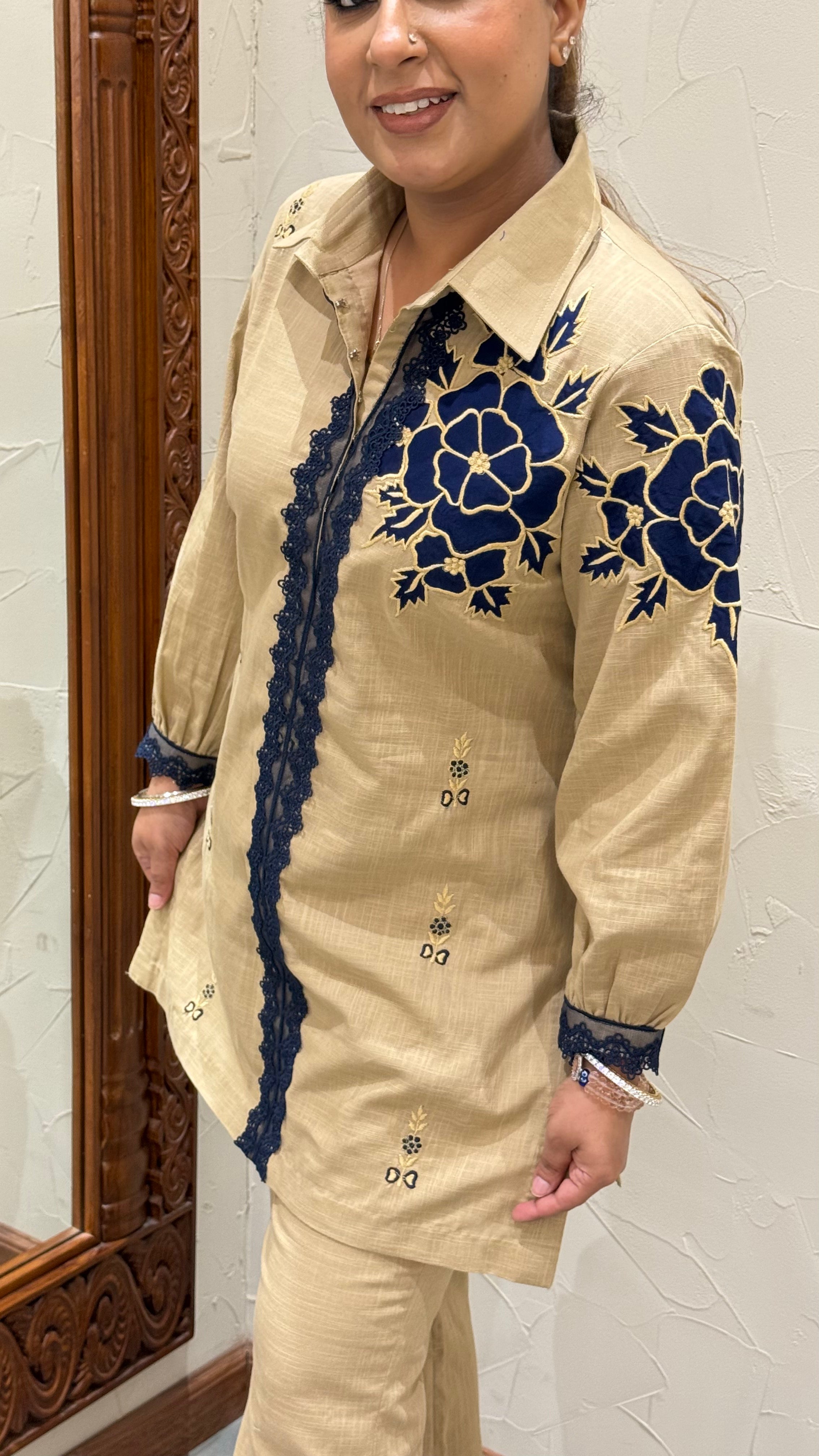 Noor Appliqué Linen Co-ord
