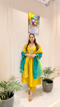 Marigold Silk Chanderi Set