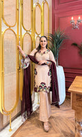 Beige Appliqué Suit Set