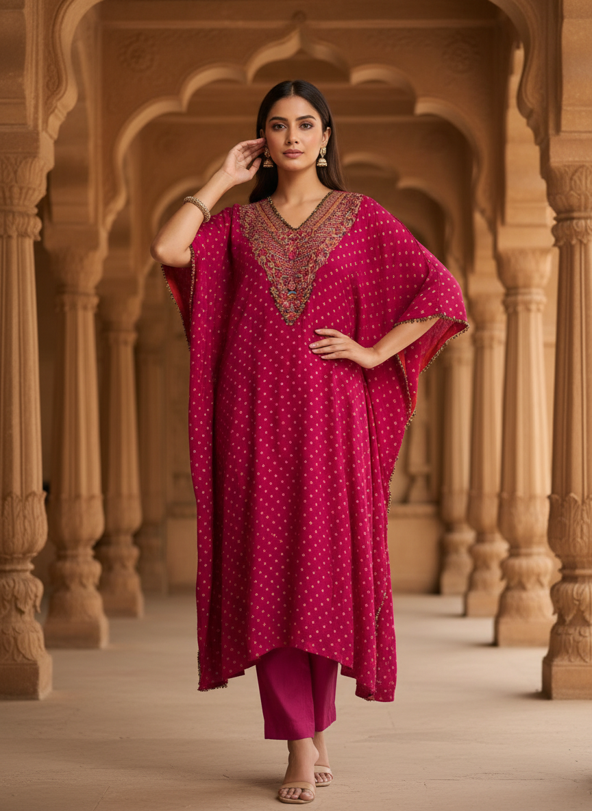 Noor Banarasi Kaftan Set