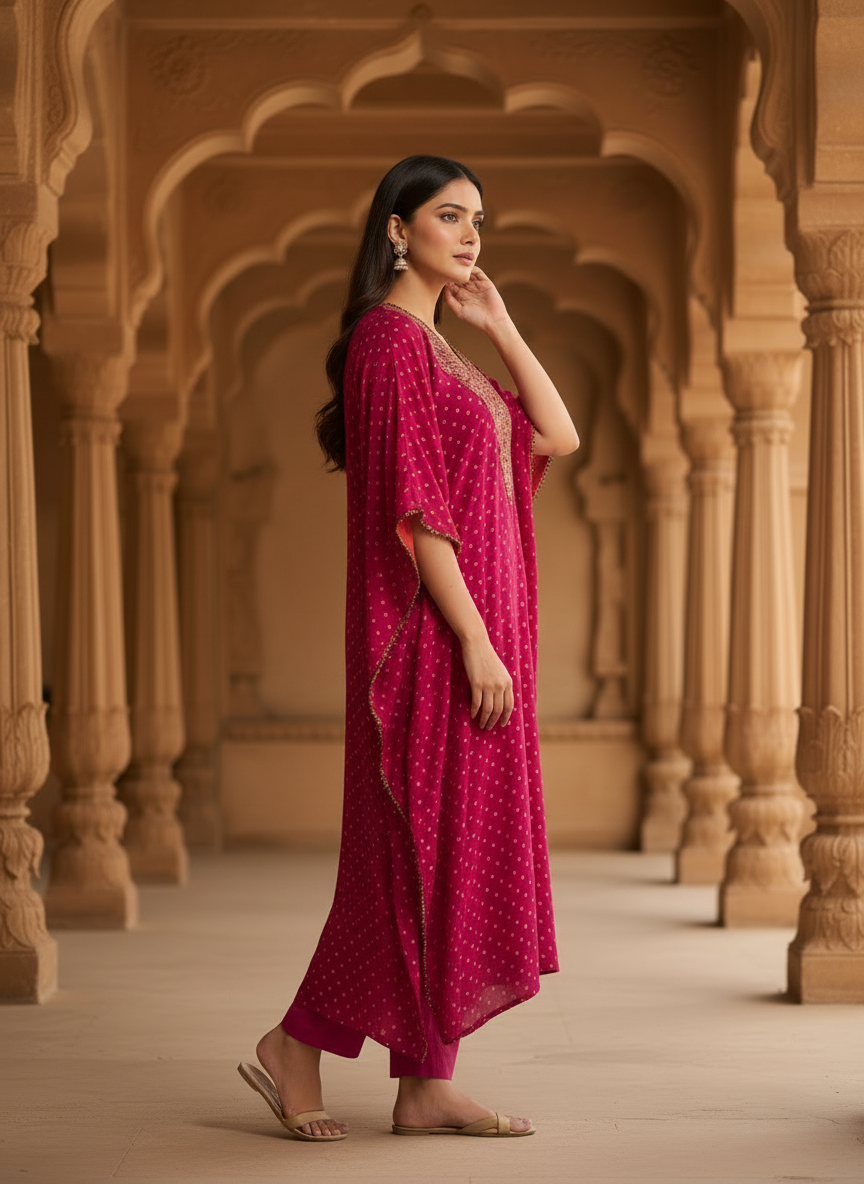 Noor Banarasi Kaftan Set