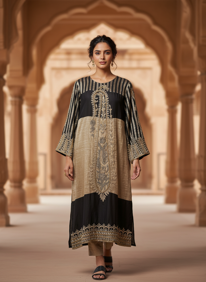 Zareen Tissue Silk Suit