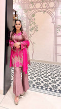 Wine Blossom Silk Suit Set